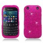Hot Pink Hard Plastic Bling Design Case for BlackBerry Curve 9310/9320 (Verizon/Boost Mobile)