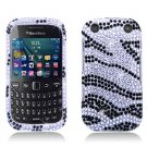 Black Zebra Hard Plastic Bling Design Case for BlackBerry Curve 9310/9320 (Verizon/Boost Mobile)