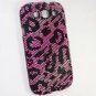 Hard Plastic Bling Rhinestone Snap On Cover Case for Samsung Galaxy S3 III &acirc;�� Pink Cheetah