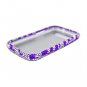 Hard Plastic Bling Rhinestone Snap On Cover Case for Samsung Galaxy S3 III &acirc;�� Purple Zebra