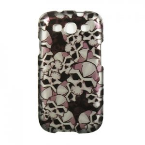 Hard Plastic Snap On Design Case Cover for Samsung Galaxy S3 III &acirc;�� Black Skulls