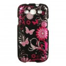 Hard Plastic Snap On Design Case Cover for Samsung Galaxy S3 III – Pink Butterfly