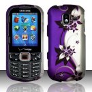 Purple Vines Hard Plastic Rubberized Design Case for Samsung Intensity III SCH U485 (Verizon)