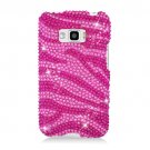 Hard Plastic Bling Design Case for LG Optimus Elite (Sprint/Virgin Mobile) – Hot Pink Zebra
