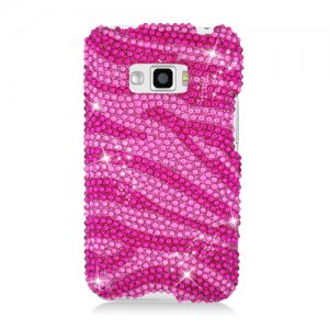 Hard Plastic Bling Design Case for LG Optimus Elite (Sprint/Virgin Mobile) &acirc;�� Hot Pink Zebra