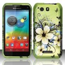 Hard Plastic Rubberized Snap On Case Motorola Photon Q 4G LTE XT897 (Sprint) – Flower Butterfly