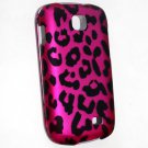 Hard Plastic Rubberized Snap On Design Case for Samsung Galaxy Appeal i827 (AT&T) - Hot Pink Leopard