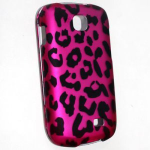 Hard Plastic Rubberized Snap On Design Case for Samsung Galaxy Appeal i827 (AT&T) - Hot Pink Leopard
