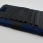 Black & Blue Rugged Armor Hard Case Kickstand Belt Clip Holster for Galaxy Note i717/i9220 (AT&T)