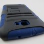 Black & Blue Rugged Armor Hard Case Kickstand Belt Clip Holster for Galaxy Note i717/i9220 (AT&T)