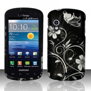 Hard Plastic Rubber Feel Design Case for Samsung Stratosphere i405 - Midnight Garden