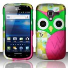 Hard Plastic Rubberized Snap On Design Case for Samsung Exhilarate i577 (AT&T) - Owl Eyes