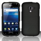 Hard Plastic Rubberized Snap On Design Case for Samsung Exhilarate i577 (AT&T) - Carbon Fiber