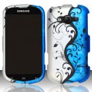 Hard Plastic Rubberized Snap On Case for Samsung Galaxy Reverb M950 (Sprint/Virgin) - Blue Vines