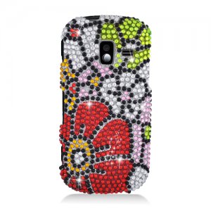 Hard Plastic Bling Design Case for Samsung Intensity 3 III SCH U485 (Verizon) - Fall Flowers