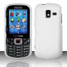 Hard Plastic Rubberized Snap On Case for Samsung Intensity 3 III SCH U485 (Verizon) - White