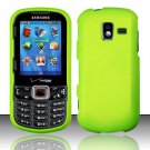 Hard Plastic Rubberized Snap On Case for Samsung Intensity 3 III SCH U485 (Verizon) - Neon Green