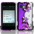 Hard Plastic Rubberized Snap On Case Cover for LG Mach LS860 (Sprint/Boost Mobile) – Purple Vines