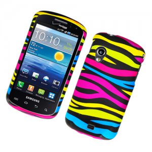 Hard Plastic Rubber Feel Design Case for Samsung Stratosphere i405 - Abstract Zebra