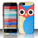 New Hard Plastic Rubberized Snap On Case Cover for Apple iPhone 5 – Starry Blue Owl