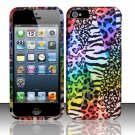 New Hard Plastic Rubberized Snap On Case Cover for Apple iPhone 5 – Rainbow Safari