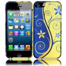 New Hard Plastic Rubberized Snap On Case Cover for Apple iPhone 5 – Royal Swirl