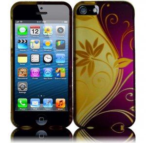 New Hard Plastic Rubberized Snap On Case Cover for Apple iPhone 5 &acirc;�� Splendid Swirl