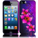 New Hard Plastic Rubberized Snap On Case Cover for Apple iPhone 5 – Mystical Flowers
