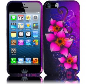 New Hard Plastic Rubberized Snap On Case Cover for Apple iPhone 5 &acirc;�� Mystical Flowers