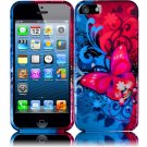 New Hard Plastic Snap On Design Case Cover for Apple iPhone 5 – Butterfly Bliss