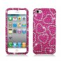 Hard Plastic Bling Rhinestone Snap On Case Cover for Apple iPhone 5 - Hot Pink Hearts