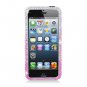 Hard Plastic Bling Rhinestone Snap On Case Cover for Apple iPhone 5 - Pink Waterfall