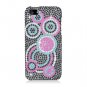 Hard Plastic Bling Rhinestone Snap On Case Cover for Apple iPhone 5 - Colorful Circles