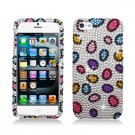 Hard Plastic Bling Rhinestone Snap On Case Cover for Apple iPhone 5 - Rainbow Stones
