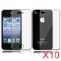 10 Premium Front & Back Clear LCD Screen Protector for Apple iPhone 5 6th Gen Phone