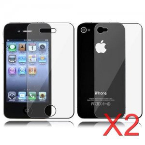 2 Premium Front & Back Clear LCD Screen Protector for Apple iPhone 5 6th Gen Phone