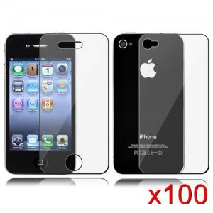 100 Premium Front & Back Clear LCD Screen Protector for Apple iPhone 5 6th Gen Phone