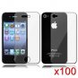 100 Premium Front & Back Clear LCD Screen Protector for Apple iPhone 5 6th Gen Phone