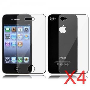 4 Premium Front & Back Clear LCD Screen Protector for Apple iPhone 5 6th Gen Phone