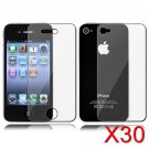 30 Premium Front & Back Clear LCD Screen Protector for Apple iPhone 5 6th Gen Phone