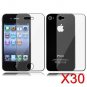 30 Premium Front & Back Clear LCD Screen Protector for Apple iPhone 5 6th Gen Phone