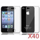 40 Premium Front & Back Clear LCD Screen Protector for Apple iPhone 5 6th Gen Phone