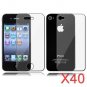 40 Premium Front & Back Clear LCD Screen Protector for Apple iPhone 5 6th Gen Phone