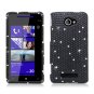 Hard Plastic Bling Case Cover for HTC Windows Phone 8X (Verizon/AT&T/T-Mobile) - Black Diamond