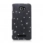 Hard Plastic Bling Case Cover for HTC Windows Phone 8X (Verizon/AT&T/T-Mobile) - Black Diamond
