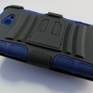 Armor Hybrid Hard Case with Kickstand Belt Clip Holster for HTC One X/Elite (AT&T) - Blue