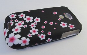 Hard Plastic Rubber Feel Design Case for Samsung Epic 4G - Cherry Blossom