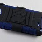 Rugged Armor Hybrid Hard Case w/ Belt Clip Holster for Samsung Galaxy Note 2 II N7100 - Navy Blue