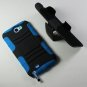 Rugged Armor Hybrid Hard Case w/ Belt Clip Holster for Samsung Galaxy Note 2 II N7100 - Sky Blue