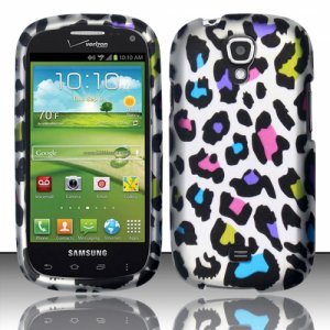 Hard Plastic Snap On Case Cover for Samsung Stratosphere 2 i415 (Verizon) - Rainbow Leopard
